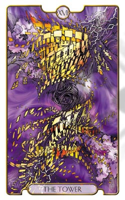 The Tower from Revelations Tarot Deck